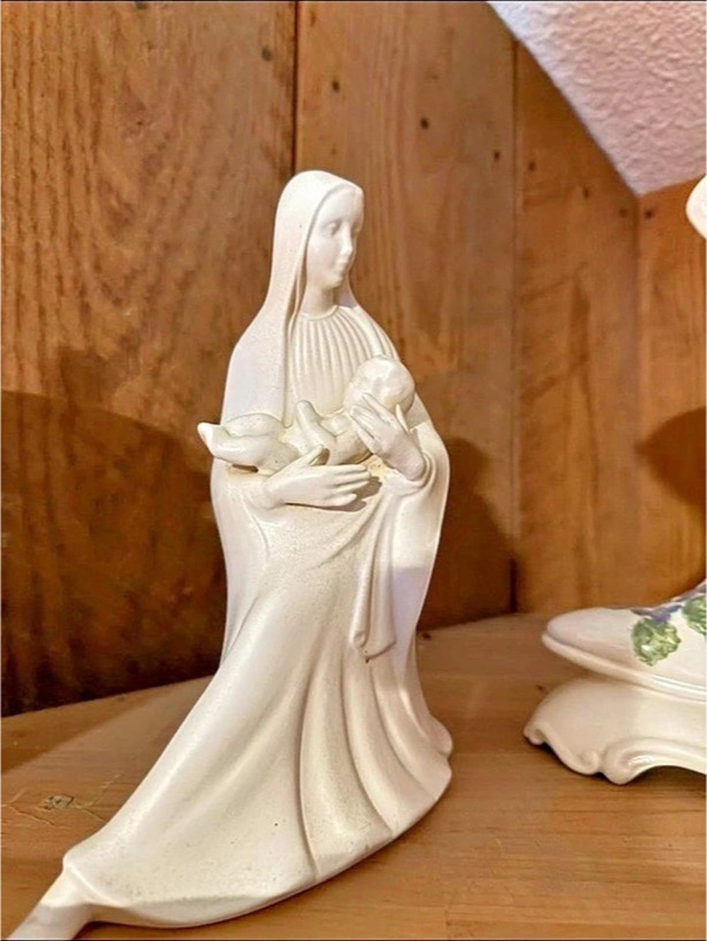 White Religious Figurine Sculpture